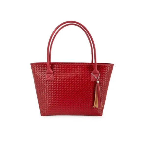 Braided Burgundy bag