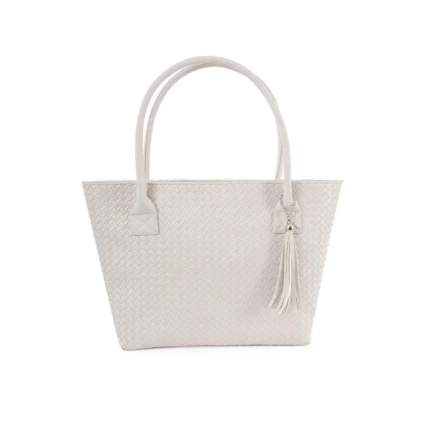 Braided off-white bag