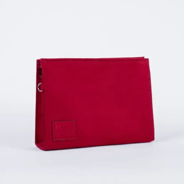 Dark Red velvet clutch bag
