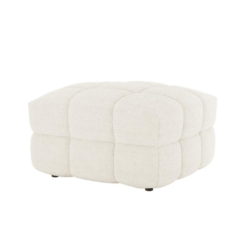 Square Boucle Ottoman - Modern Soft Footstool DE002