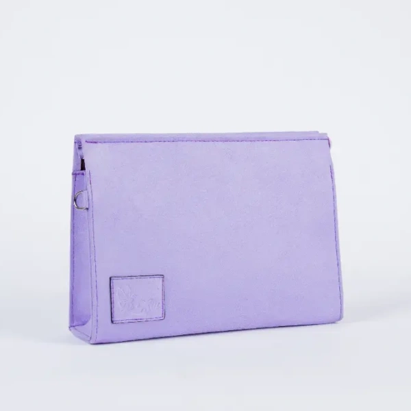 Lilac Velvet clutch bag