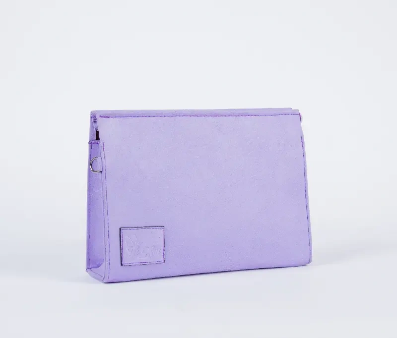 Lilac Velvet clutch bag