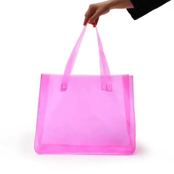 Tote hot pink PVC bag